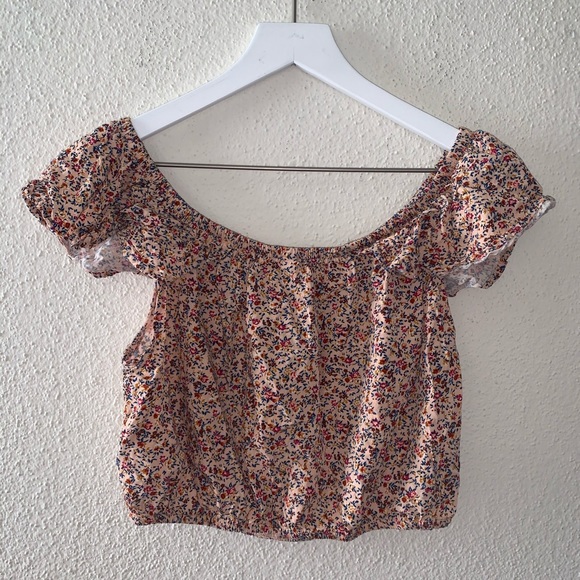 XHILARATION Floral Crop Top Mini Skirt 2pc Set Medium - Picture 6 of 16